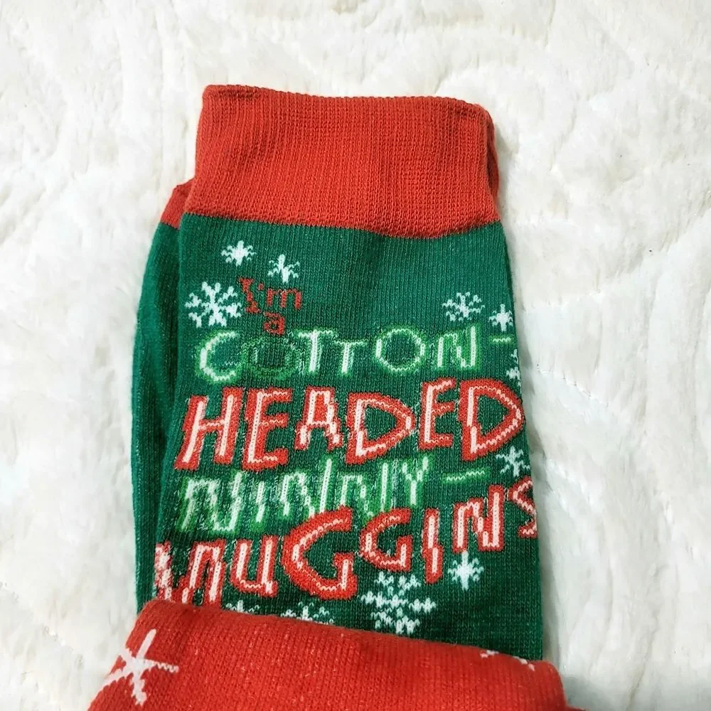 Bioworld Elf Christmas Movie 2 Pair Crew Socks Size 10-13 Shoes 8-12 New